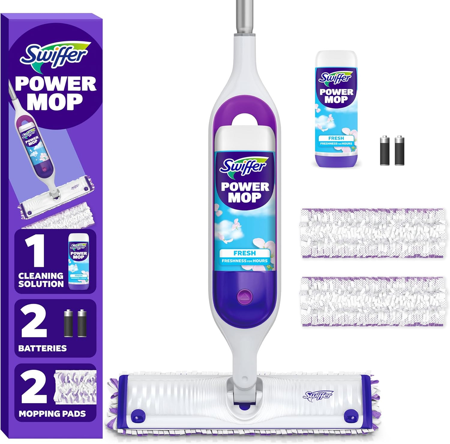 Powermop Floor Cleaning Kit Multi Surface Mop Fresh Scent Pads Solution