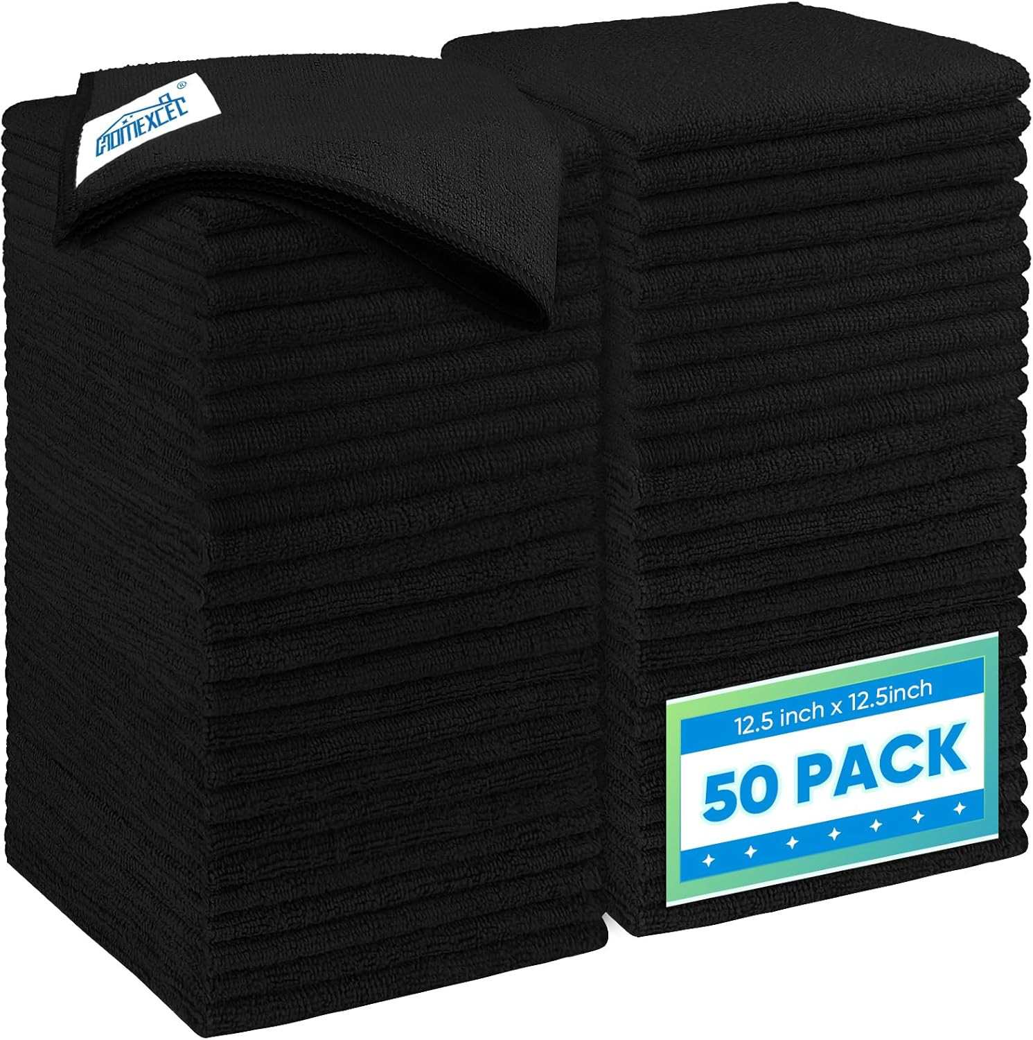 Purple Microfiber Cleaning Cloth 12 Pack 12.5 X 12.5 Inch Microfiber Towels for