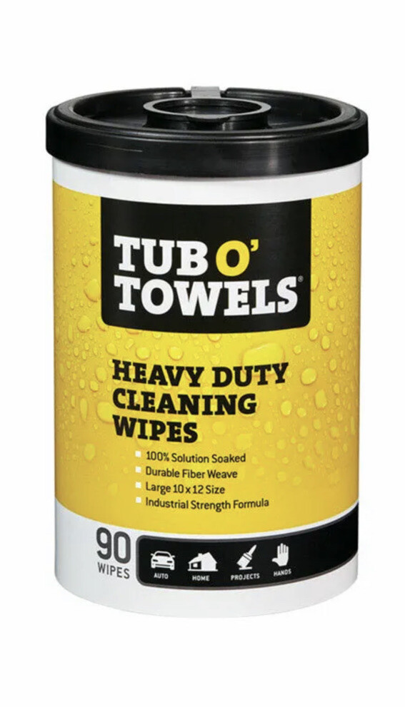 Tub O’ Towels Cleaning Wipe Heavy-Duty Remove Paint Citrus Scent (90-Count)