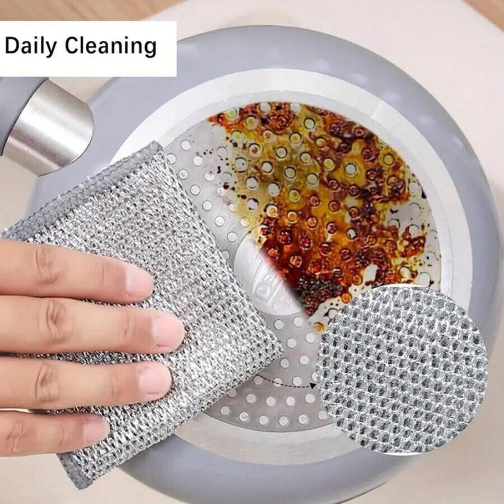 10 Pieces Dishwashing Cloth Premium Metal Wire Multipurpose Dishwashing Cleaning
