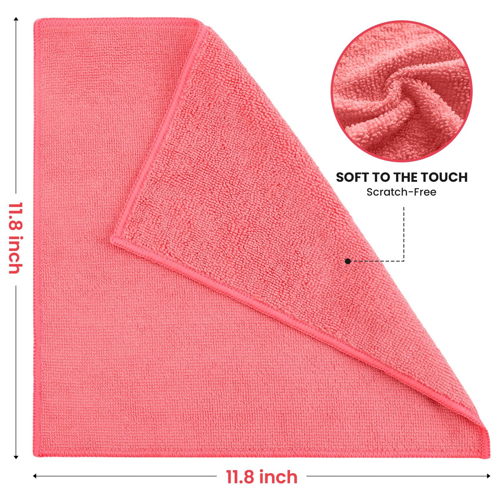 SIFANGKE Microfiber Cleaning Cloth, 12 1 Count (Pack of 12), A.multicolor