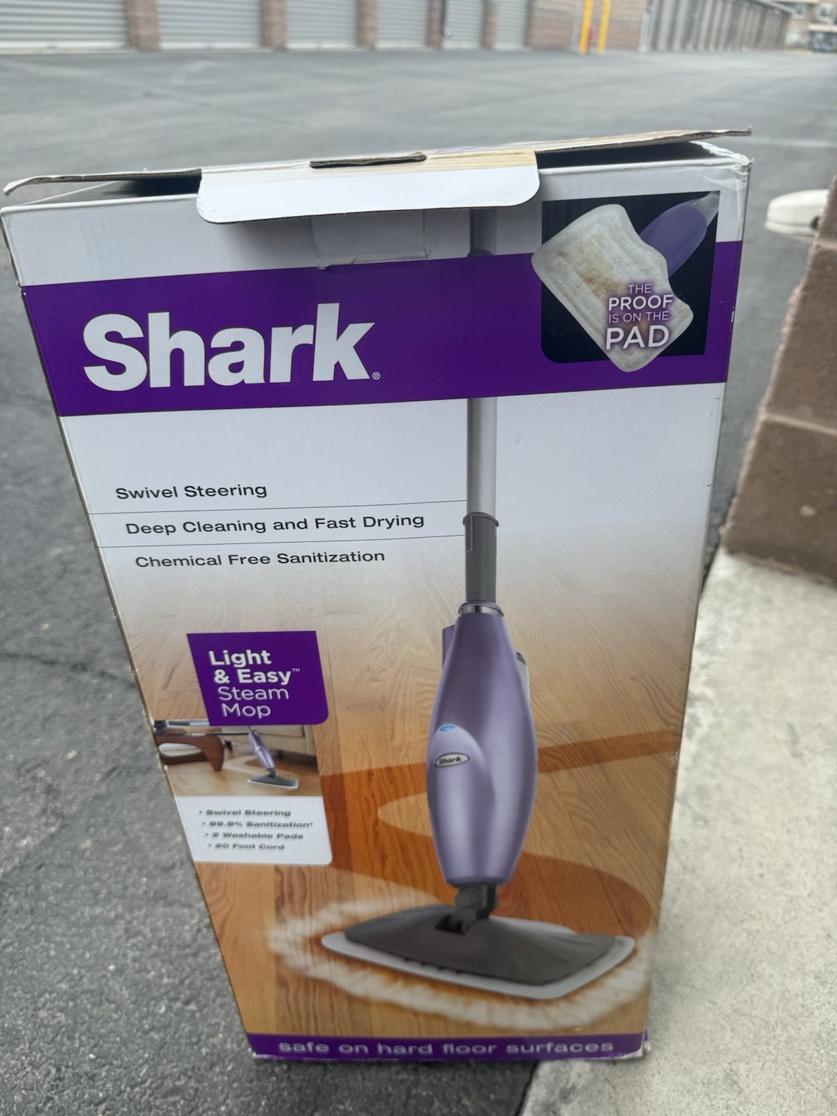 Shark Light & Easy Steam Mop Model S3251 Purple Hard Floor Cleaner New