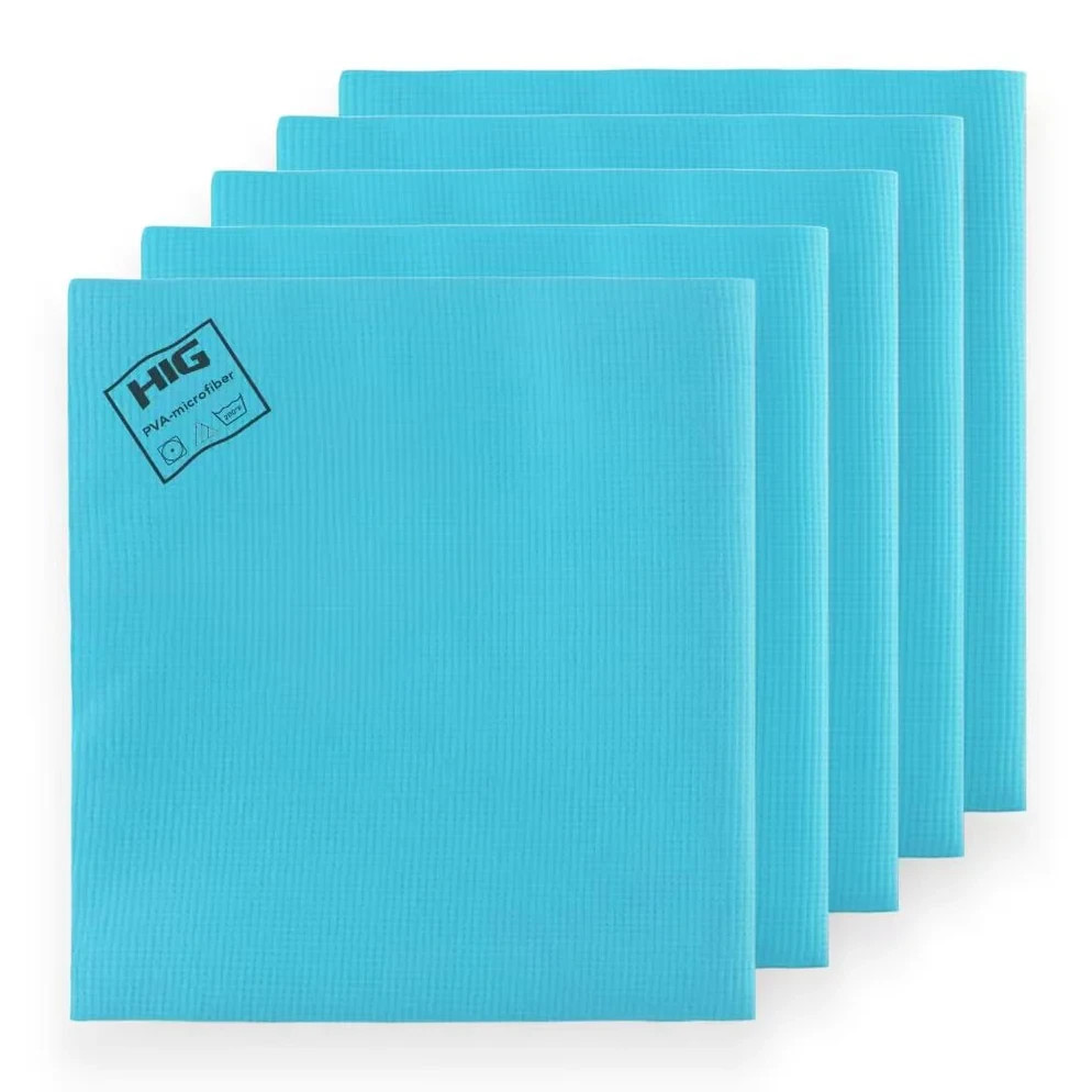 PVA Microfiber Cleaning Towels, Streak Free Shine, Ultra Absorbent, 5 Pack