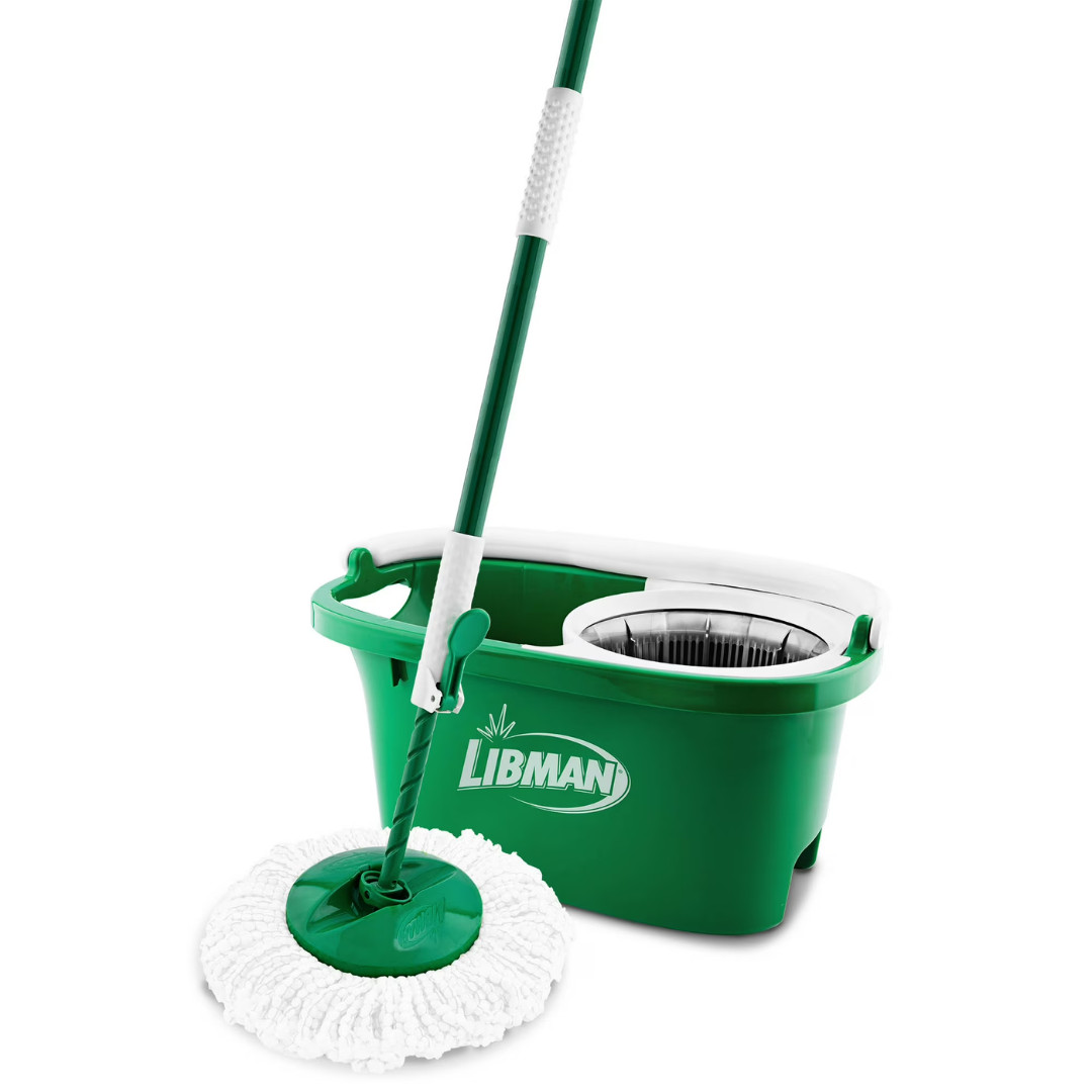 Libman All-in-One Tornado Spin Mop Floor Cleaning Kit, Advanced Microfiber Head