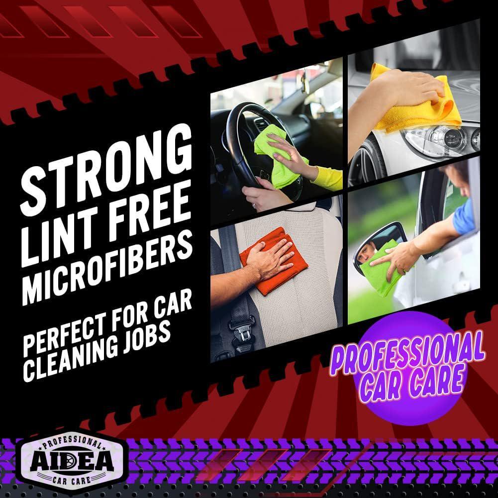 AIDEA Microfiber Cleaning Cloths-50PK, Microfiber Towels for Cars, Premium Car