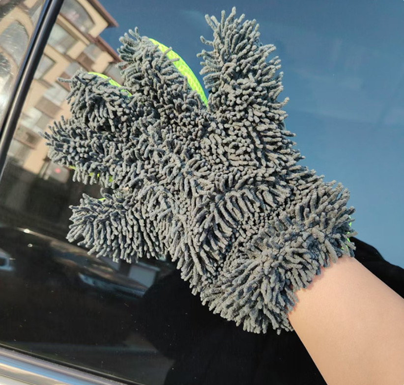 Soft Plush Wash Glove for Cars & Motorcycles & Bikes 1PCS Ambidextrous