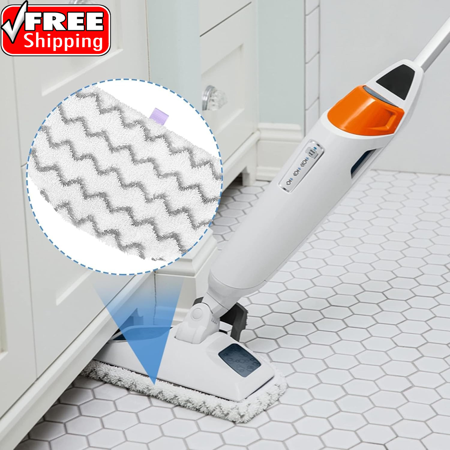 4 Pack Powerfresh Replacement Steam Mop Pads Compatible with Bissell Powerfresh
