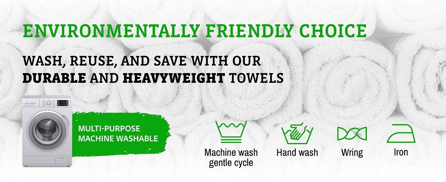 60-Pack Cotton Wash Cloths – 14″x17″ Absorbent Cleaning Rags for Housekeeping,
