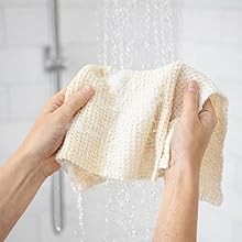Exfoliating Washcloth [Designed in Japan] Natural Plant-Based Blend Back