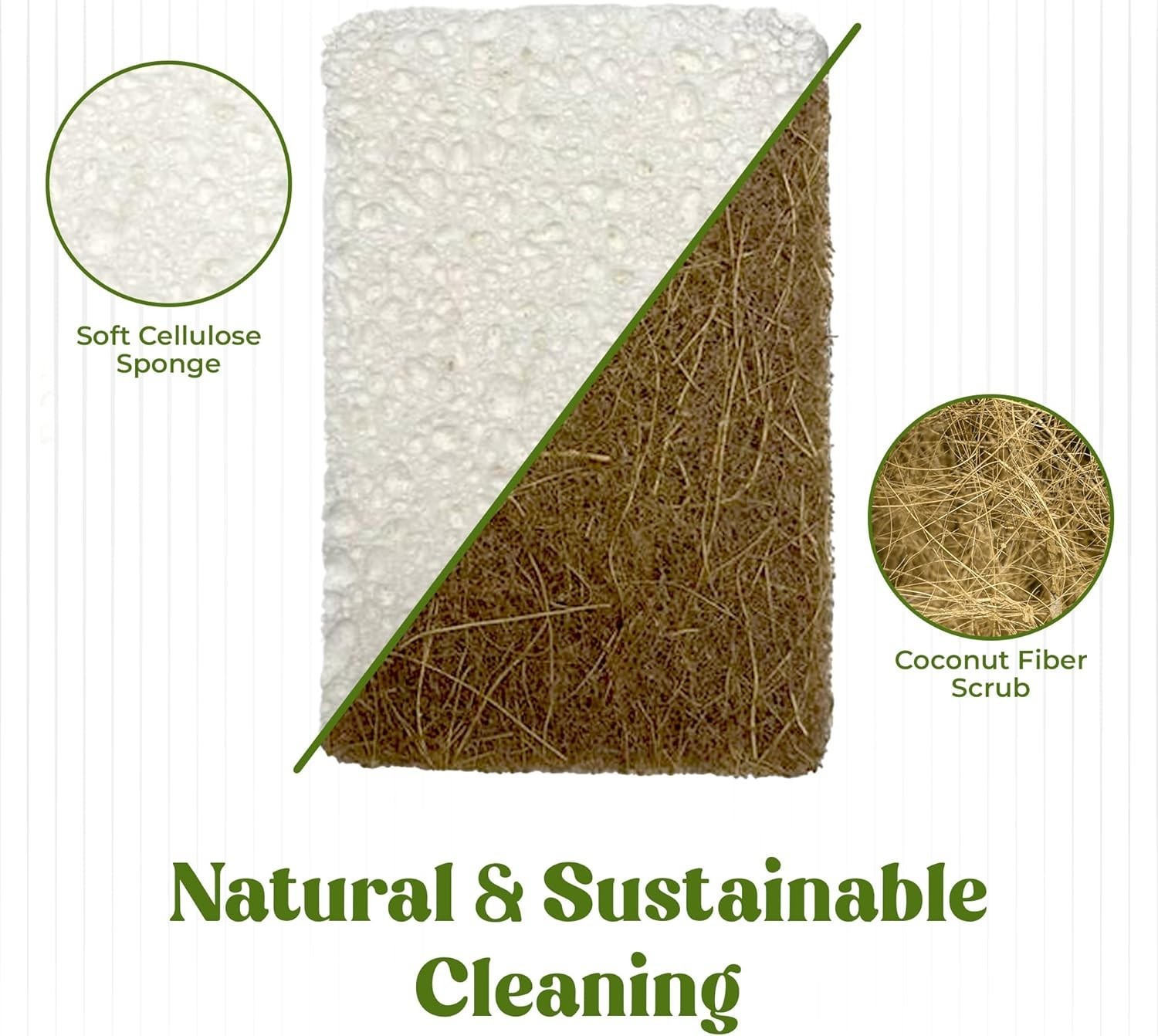 12 Pack Eco-Friendly Biodegradable Kitchen Sponges Natural Cellulose Coconut …