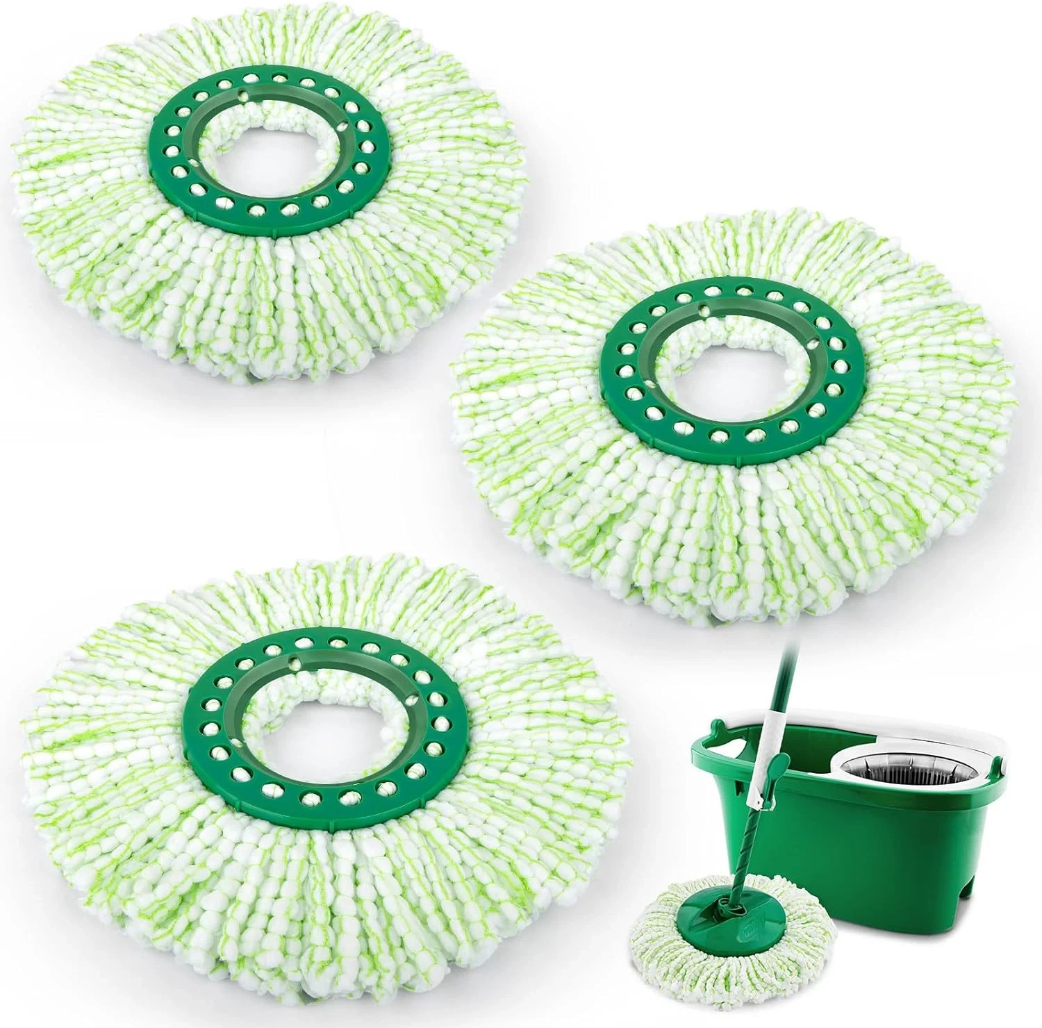 3 Pack Mop Head Replacement for Libman Tornado, Spin Mop Replacement Head ONLY C