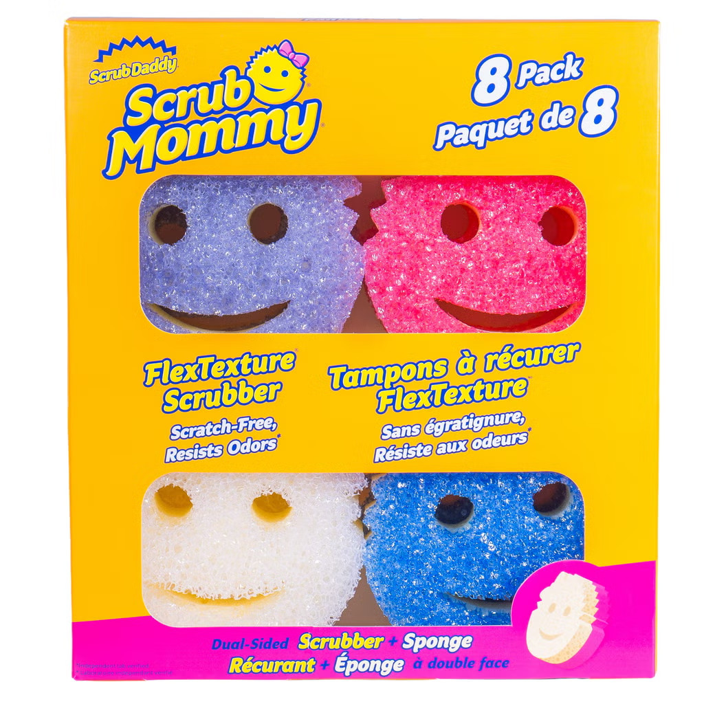 Scrub Mommy Scratch-Free Sponges, Variety Pack, 8-count