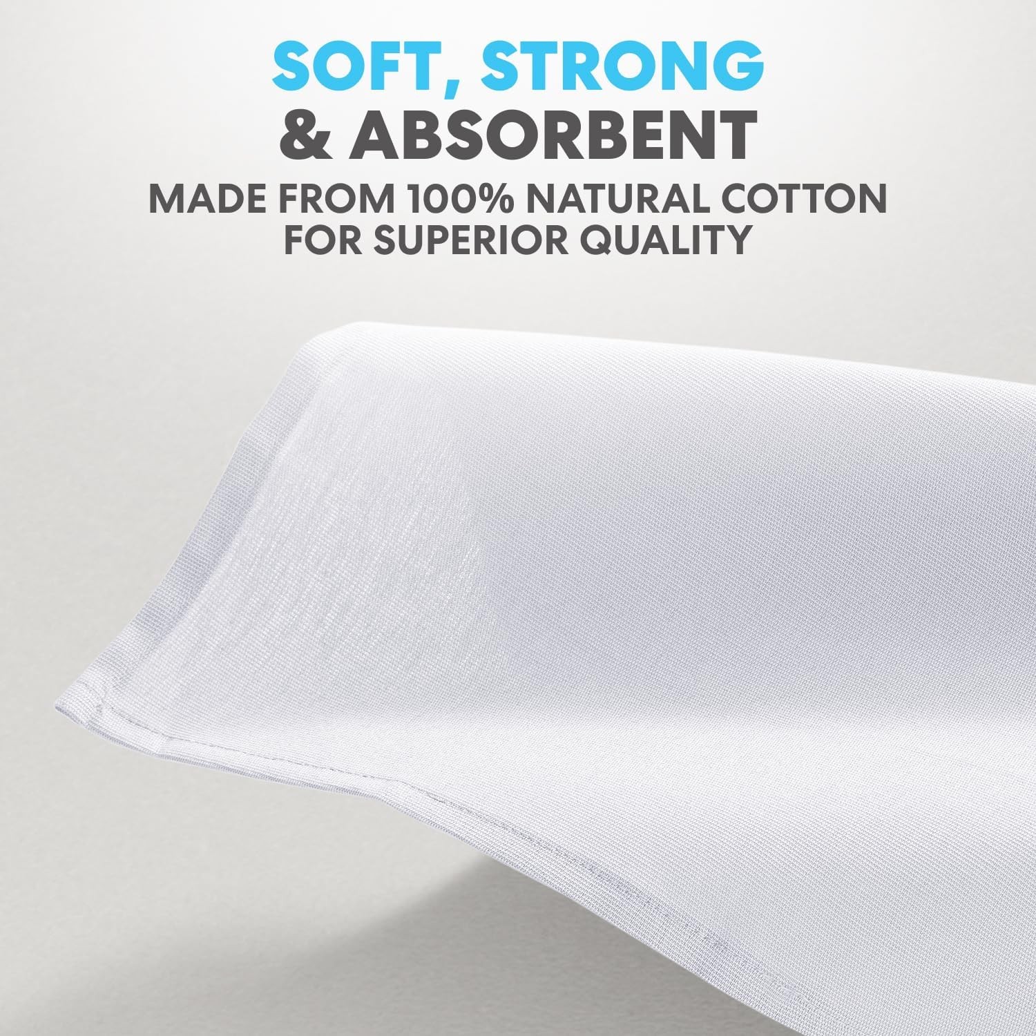Simpli-Magic Flour Sack Kitchen Towels 24″x24″ (12 Pack) – 100% Cotton,