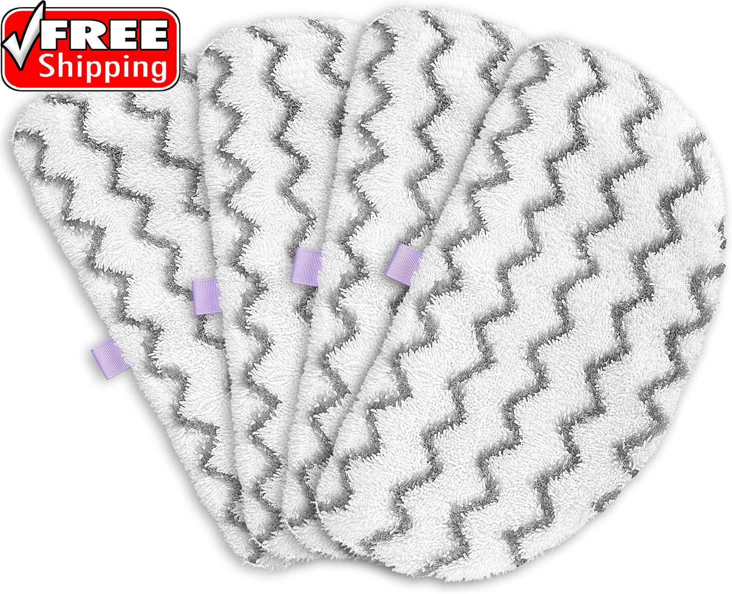 4 Pack Powerfresh Replacement Steam Mop Pads Compatible with Bissell Powerfresh