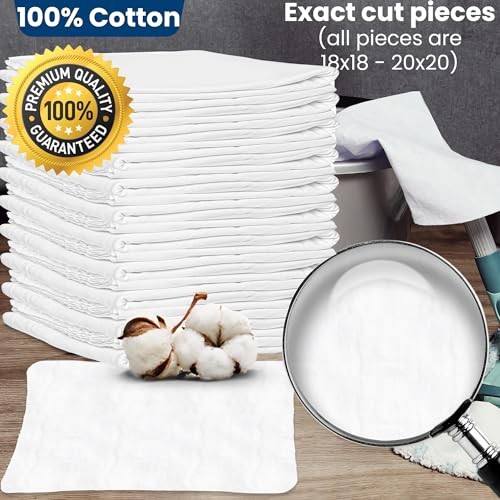 Nabob Wipers New Lint Free Cloth (15 Pack) – 100% Cotton 18×18 Inch (15 Pack)