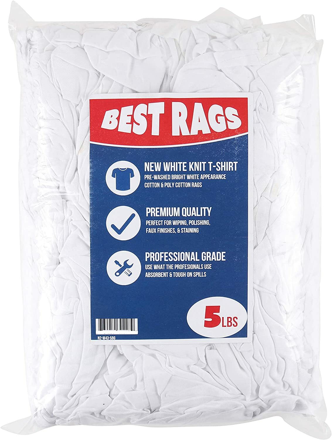 Arkwright T-Shirt Material Cleaning Rags – Bulk Rags for Multipurpose Cleaning
