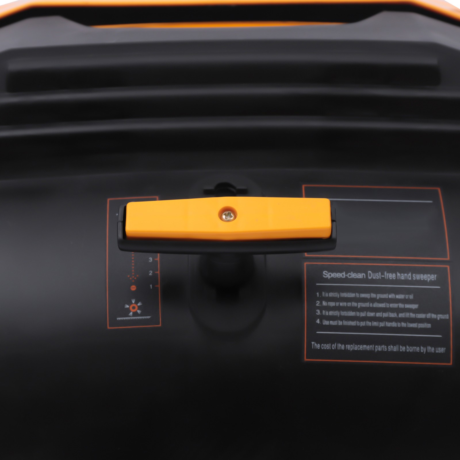 Walk-Behind Pavement Street Sweeping Tool Cleaner Floor 55L 41″Hand Push Sweeper