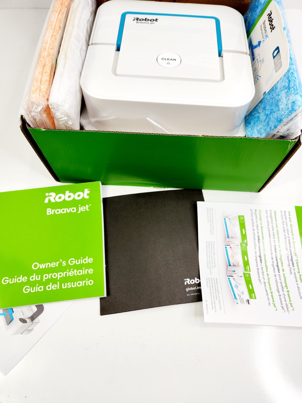 iRobot Braava Jet 240 Robot With Mopping Pads (NO BATTERY) Read Desc.