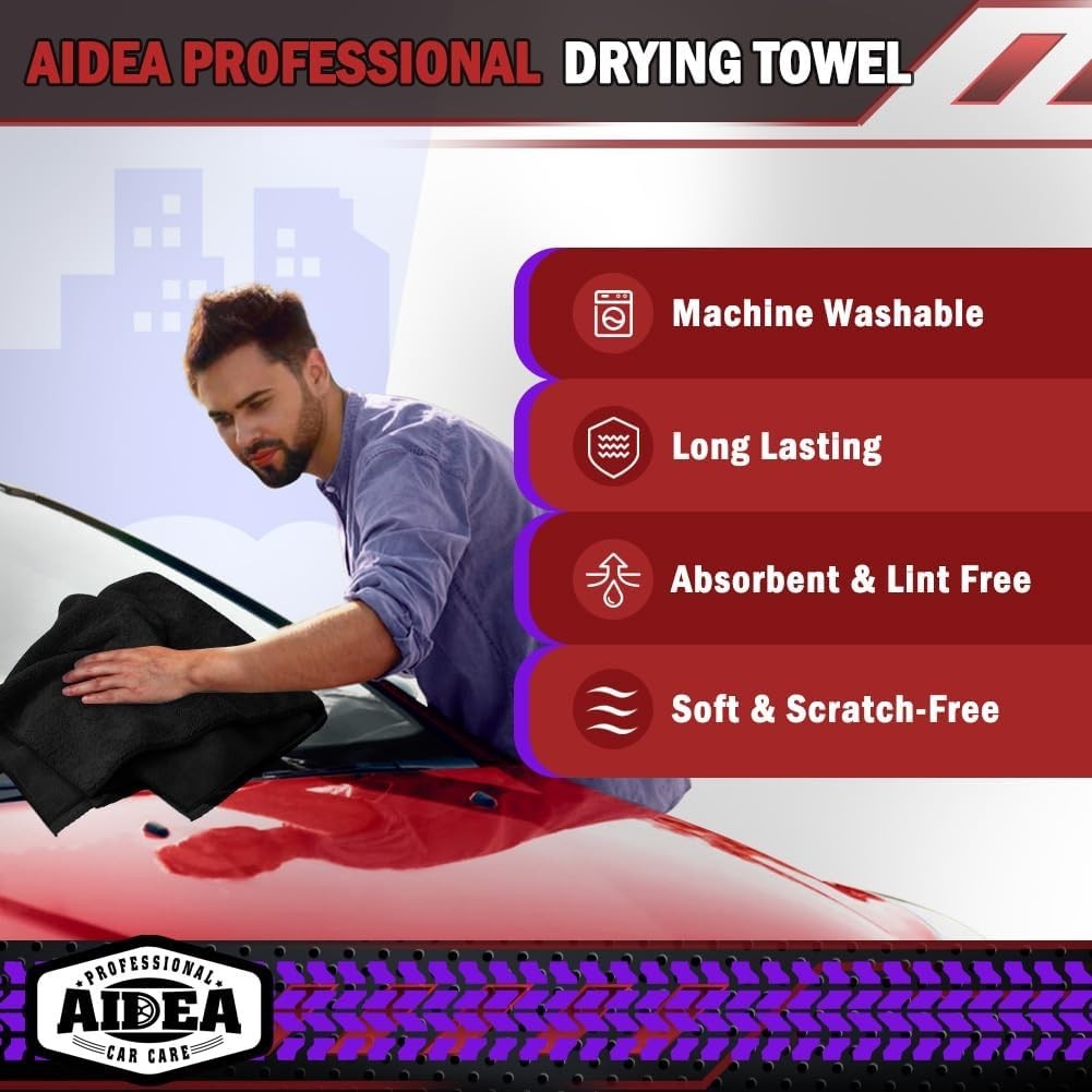 Professional-Grade Car Drying Towels 2PK – Soft, Durable, and Multi-Purpose