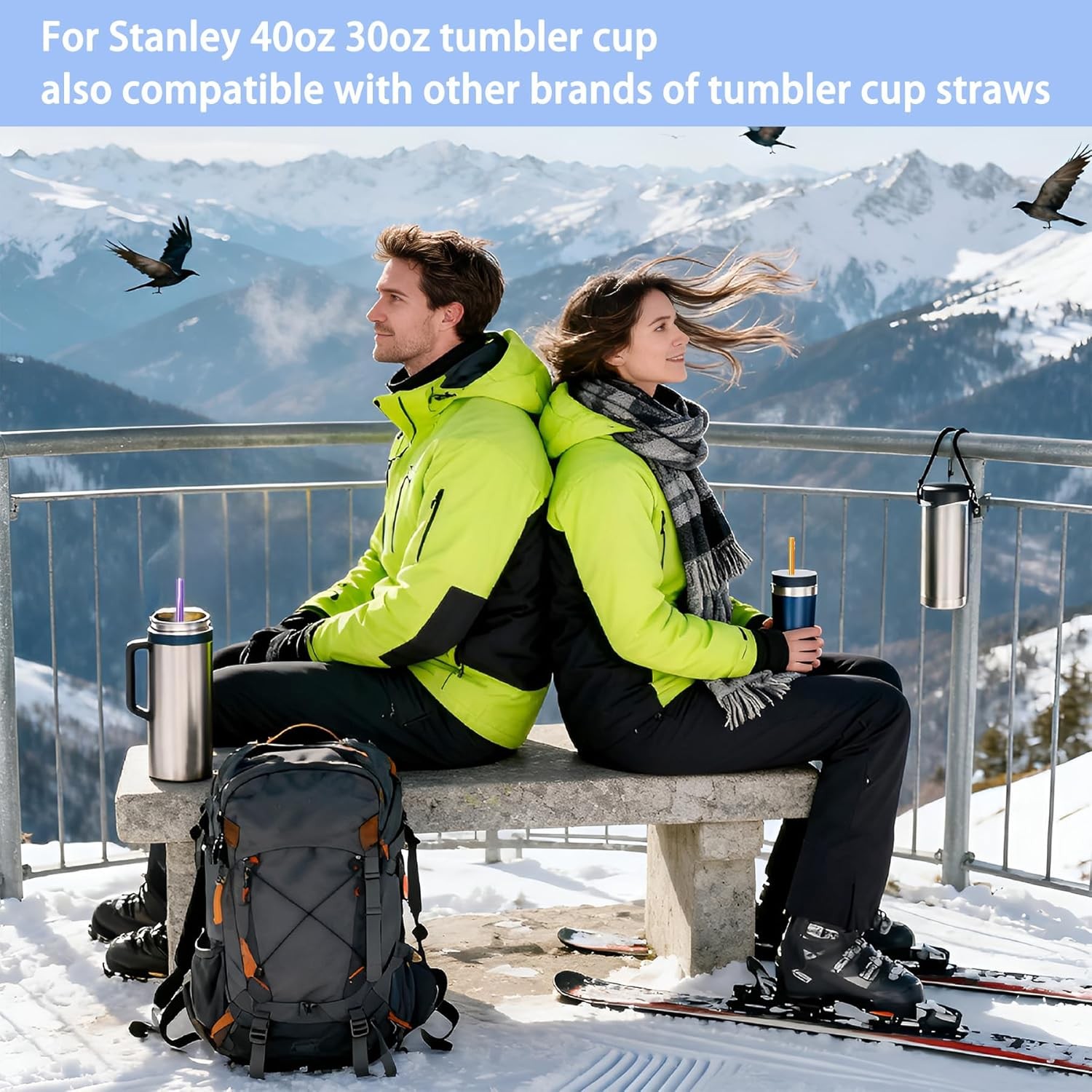 10PCS Replacement Straw Compatible with Stanley|Owala|Simple Modern 40 oz 30 oz
