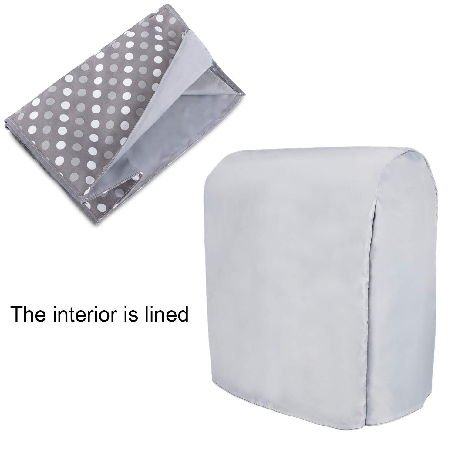Luxja Dust Cover Compatible Fits for 4.5-Quart and 5-Quart, Gray Dots