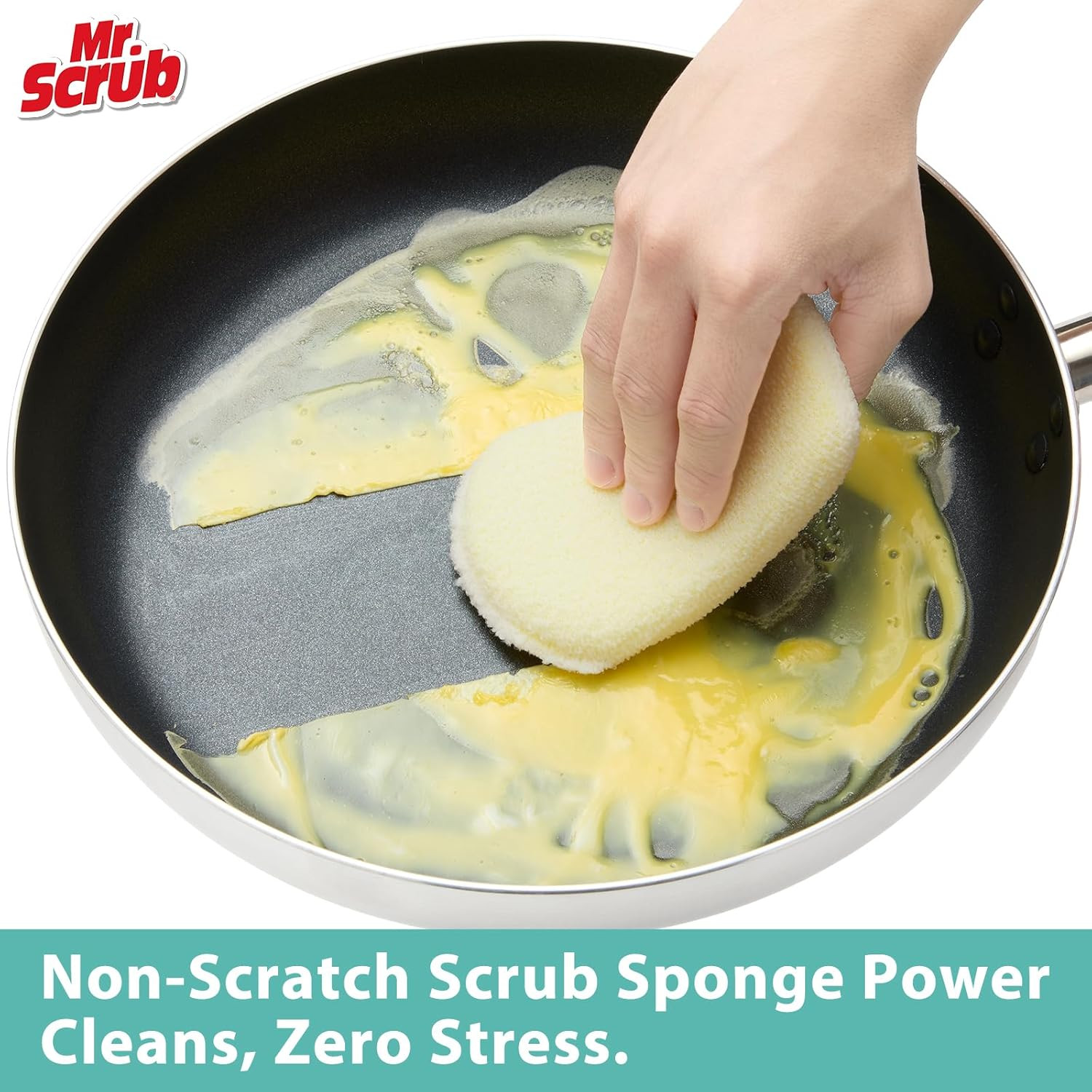 Sponges Kitchen Scrub Dish Sponge Scouring Pad, 12 Pack Cleaning Brush Scrubber