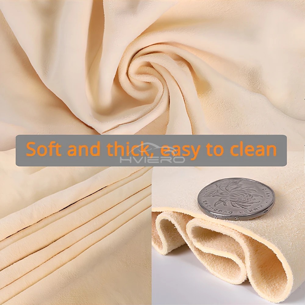 Car Cleaning Cloth Washing Absorbent Drying Shammy Towe Natural Chamois Leather
