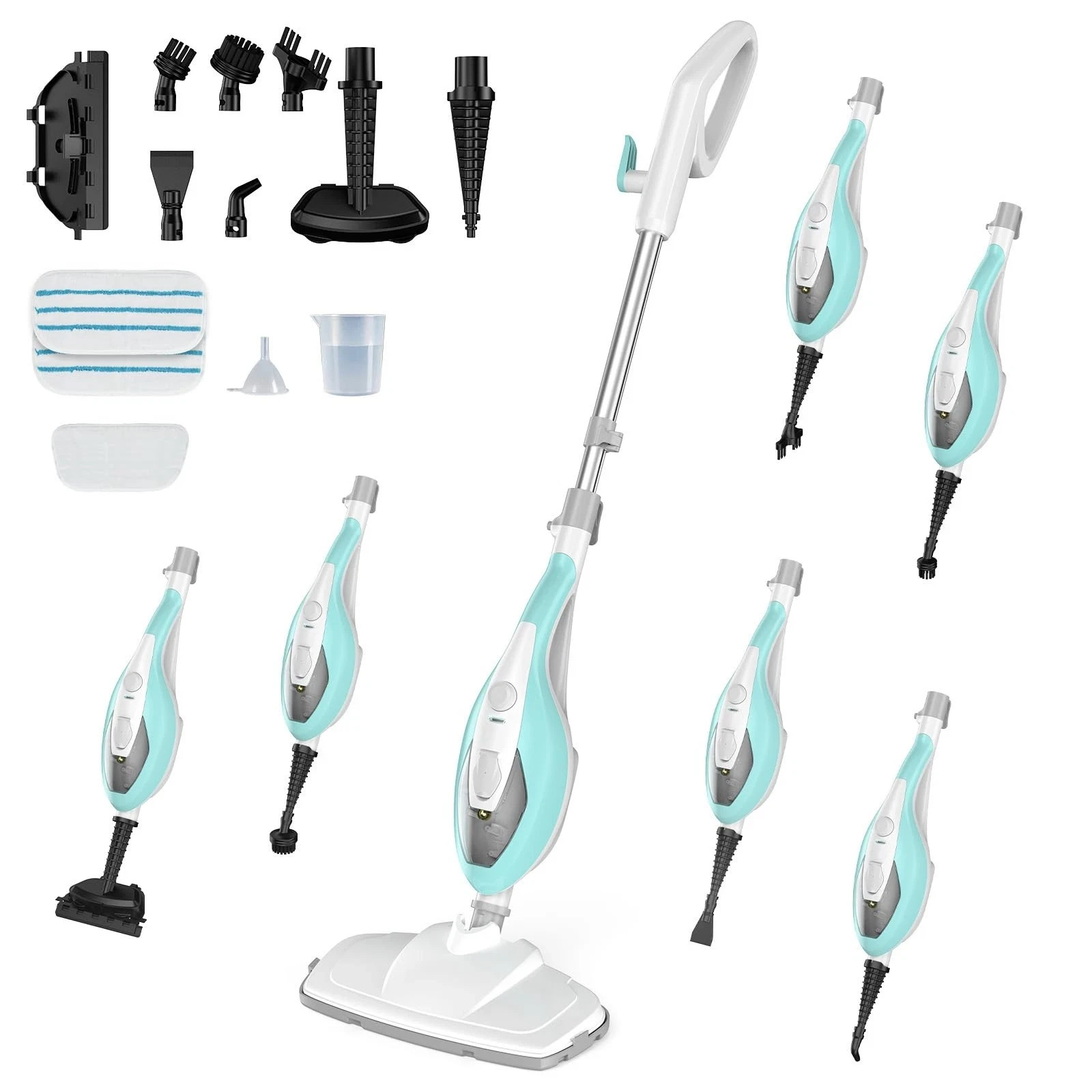 10-in-1 Steam Mop, 1550W Detachable Handheld Steam Cleaner for Floor Cleaning…