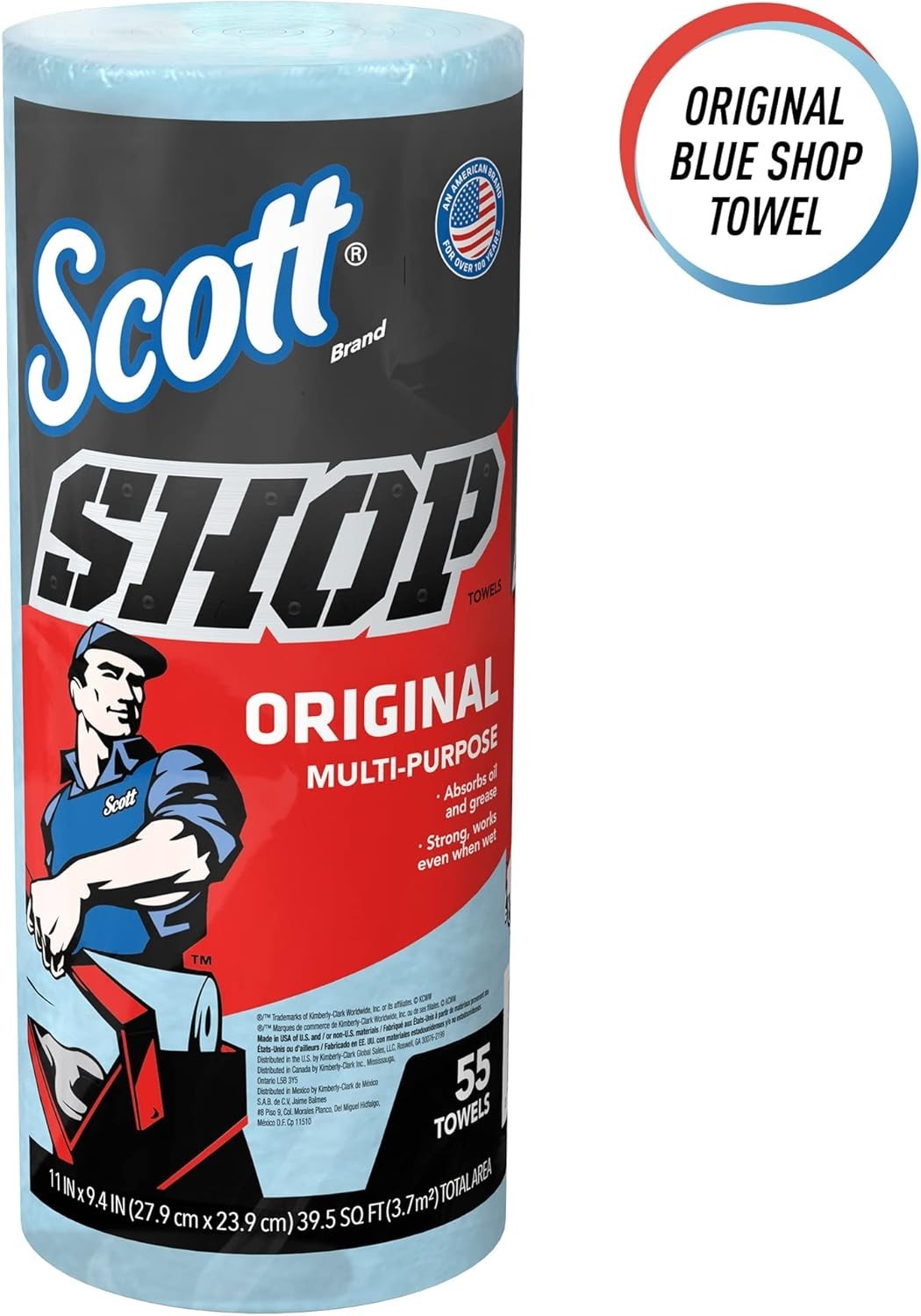 Shop Towels Roll Heavy Duty Paper Towels Absorbent Oil Grease Cleaning