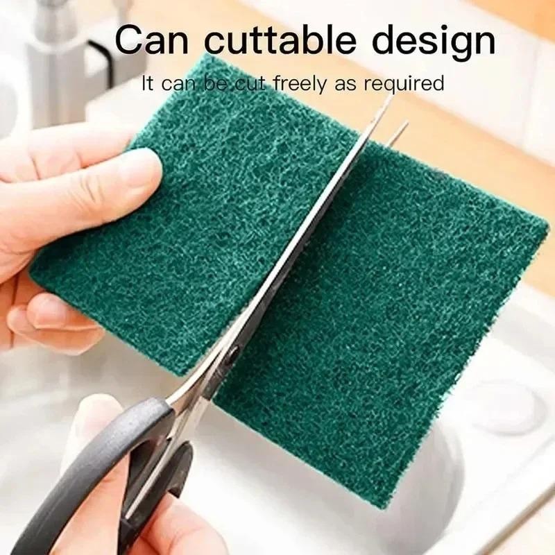 Kitchen Scrub Pads Oil Removal Scratch Free Reusable Dishwashing Cleaning Rag