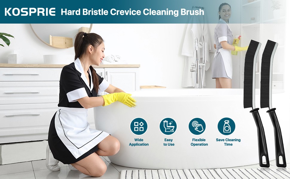 6Pcs Hard Bristle Crevice Cleaning Brush, Multifunctal Premium Crevice