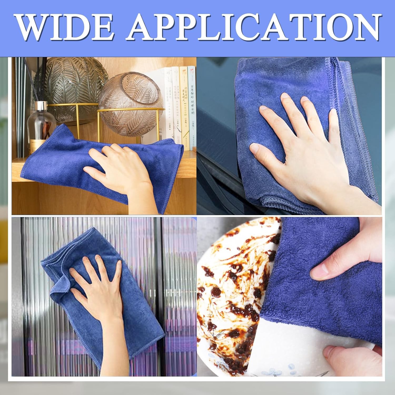 6 Pcs Extra Large Microfiber Cleaning Cloth 20″ x 30″ Washable Reusable Large