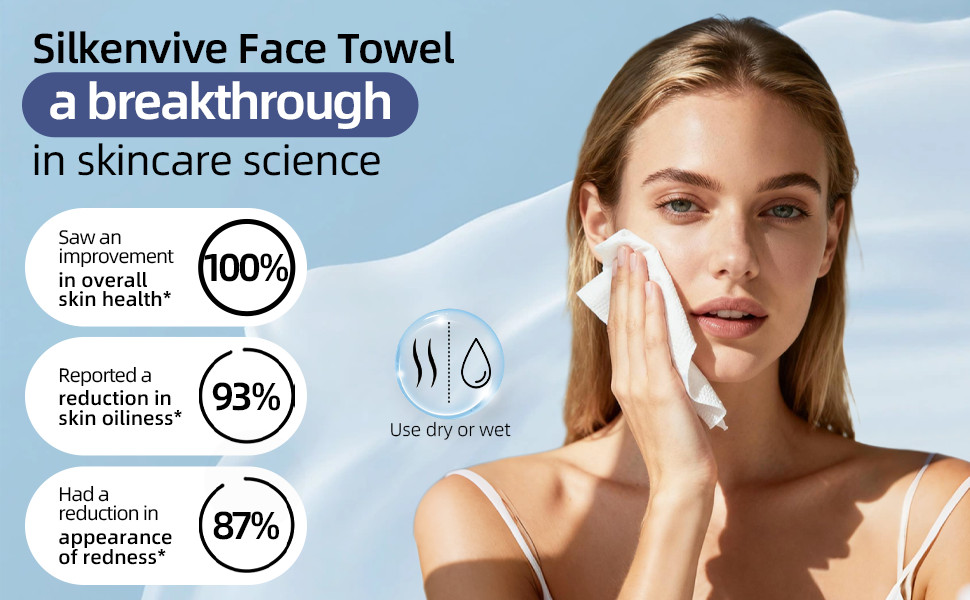 Clean Towels XL Disposable Face Towels (50 Count, 25x30cm) – Makeup Remover Dry