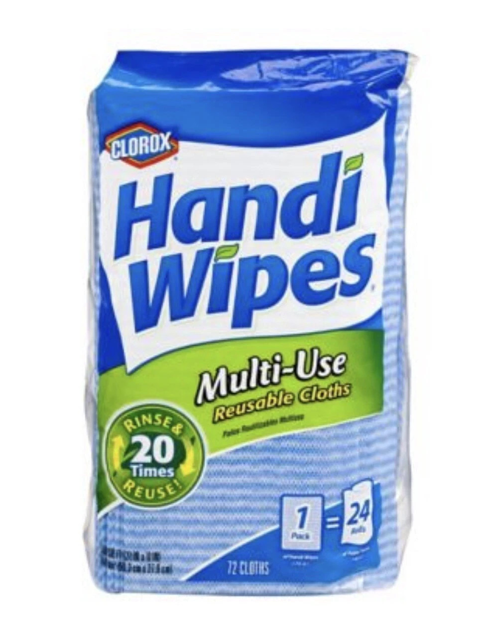 New Handi Wipes Multi-Use Reusable Cleaning Cloths, 72 Cloths