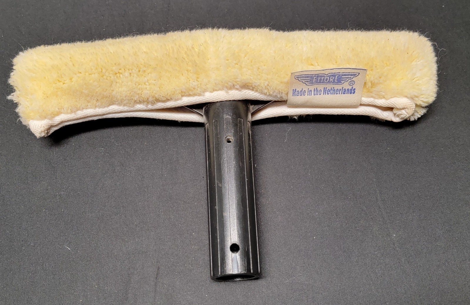 ETTORE Window Washer Plastic T-Bar Golden Glove Microfiber Sleeve 12in Head