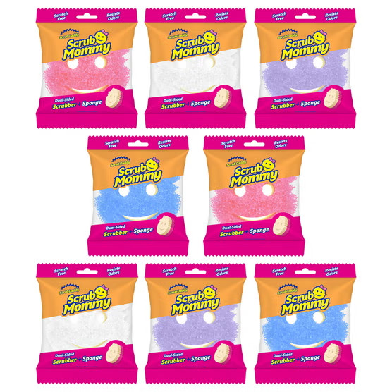 Scrub Mommy Scratch-Free Sponges, Variety Pack, 8-count