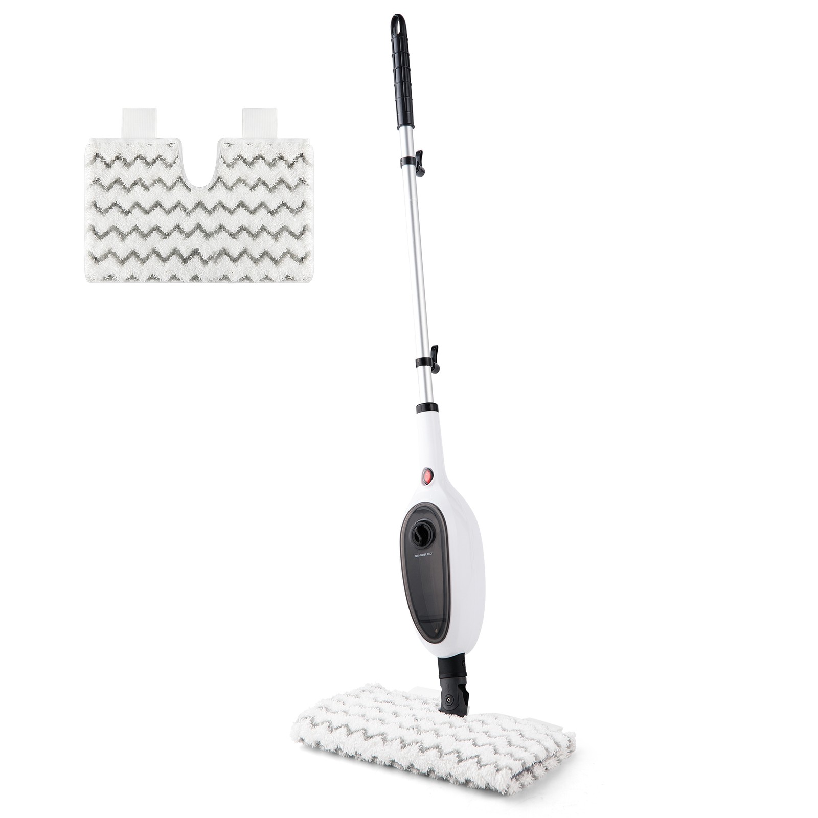 10-in-1 Steam Mop 15s Fast Heat & 270° Flip Head for Hardwood Tile & Sofa