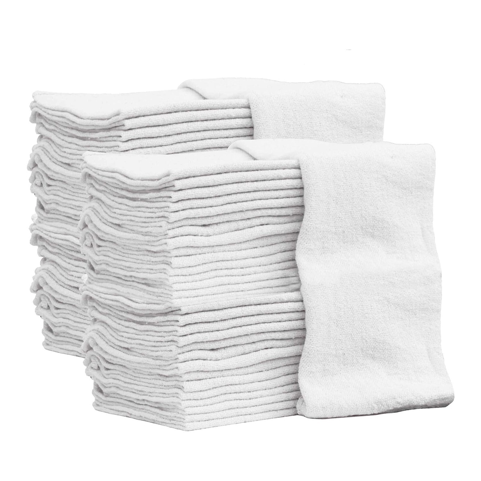 100 New Industrial A Grade Shop Towels-Cleaning Towels White -Multipurpose Cloth