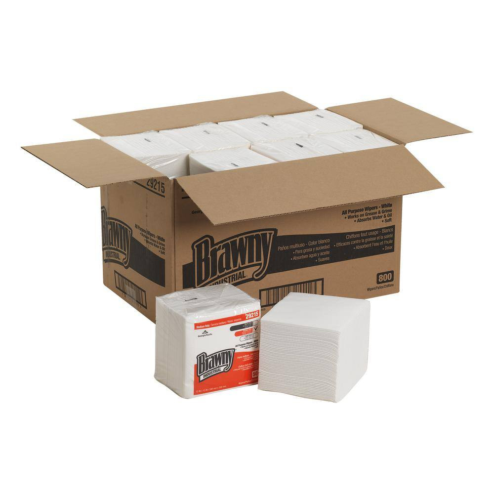 Medium Duty Airlaid Quarter-Fold Wipers, 13 In. X 13 In., 50/Pack, 16/Carton
