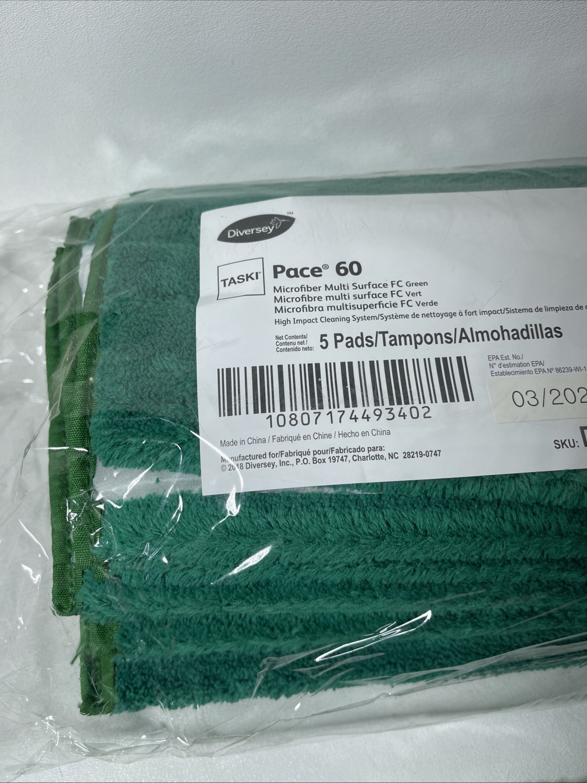 5 Pack Diversey High Quality Microfiber Mop Pads
