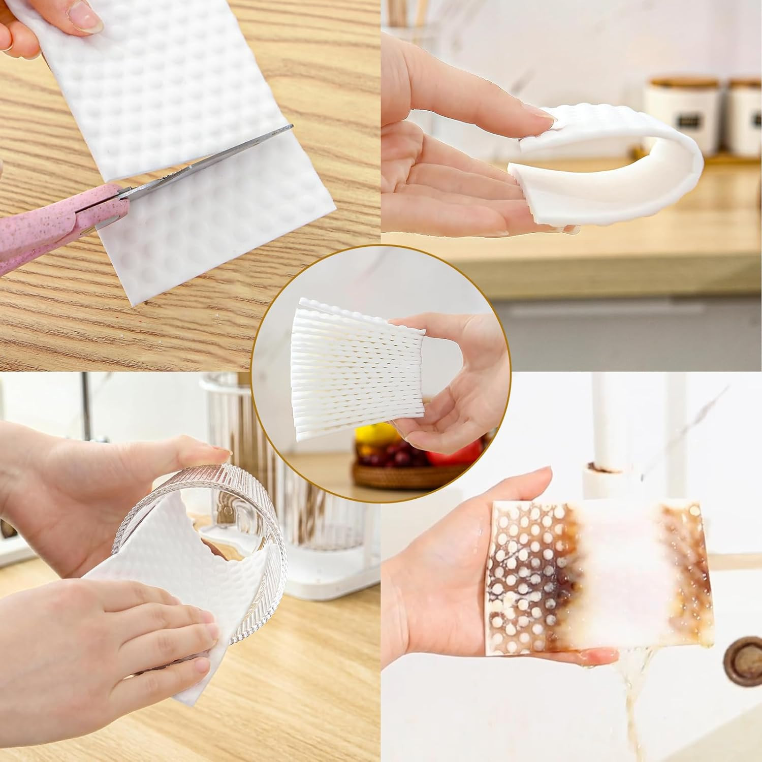 Magic Sponge Eraser Sheets, 52Pcs All-Purpose White Melamine Sponge Convex Point