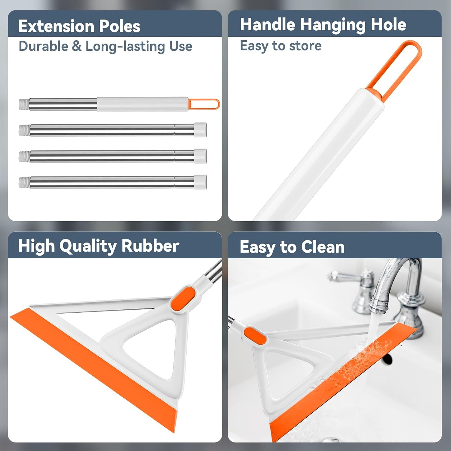 Multifunction Magic Broom, Silicone Squeegee Broom for Floor, Rubber Broom Sweep