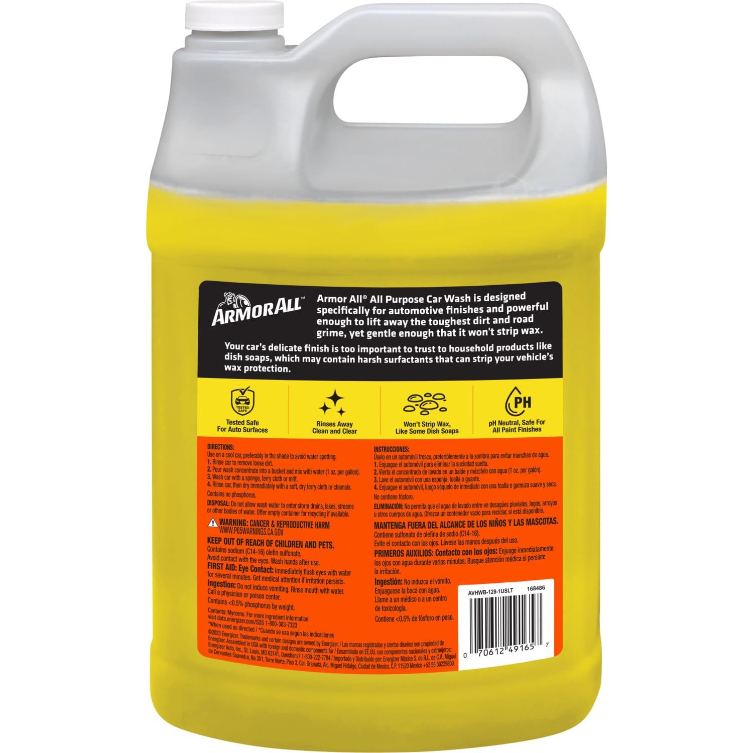 Armor All All-Purpose Car Wash, 1 Gal Bottle, Wash 128 Fl Oz (Pack of 1)
