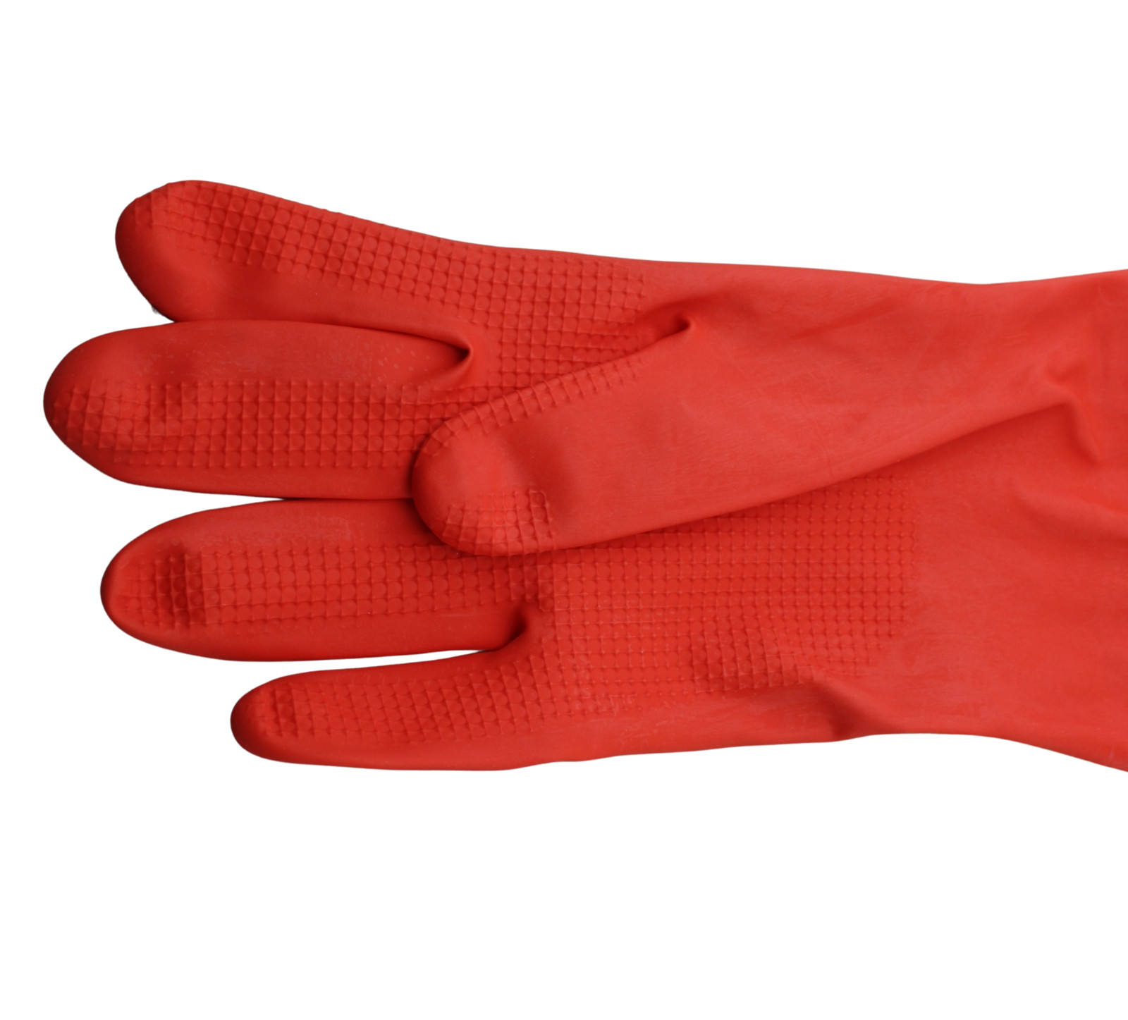 3 pair Decorative Rubber Dish Washing Gloves with Cuff Size medium Fits Most