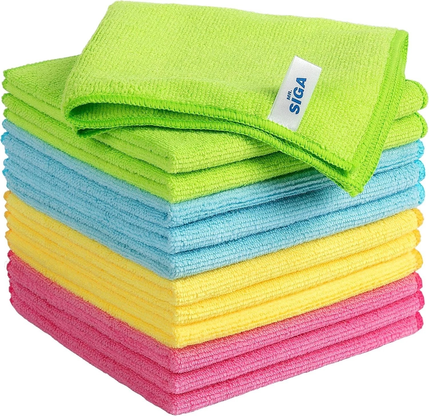 Microfiber Cleaning Cloth Set – 12 Pack of 12.6″ Ultra Absorbent Towels