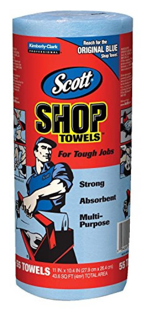 Kimberly-Clark Professional 75130 Scott Shop Towels with 55 per Roll, Blue (Pack
