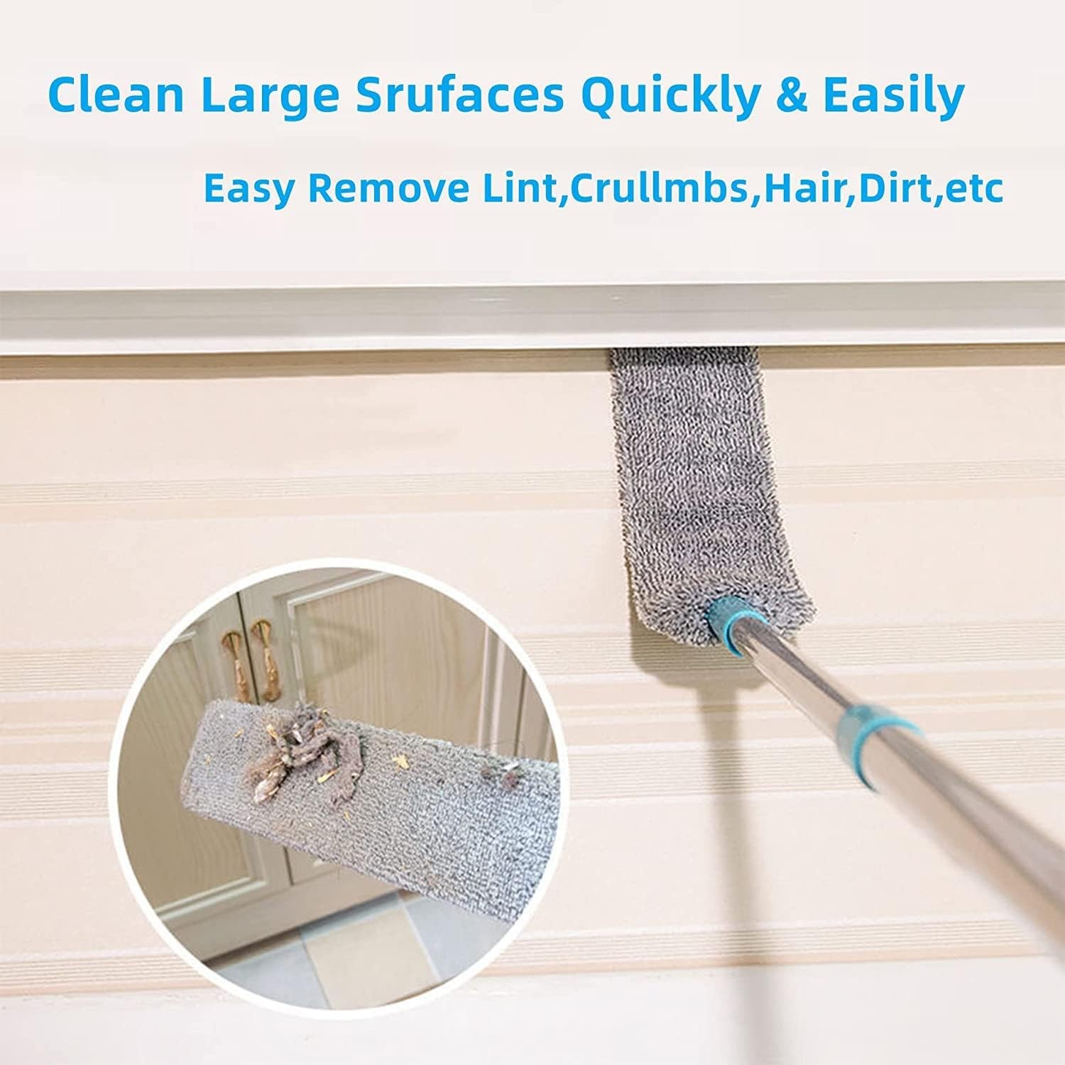 Long Handle Retractable Gap Cleaning Duster Microfiber Household Dust Removal
