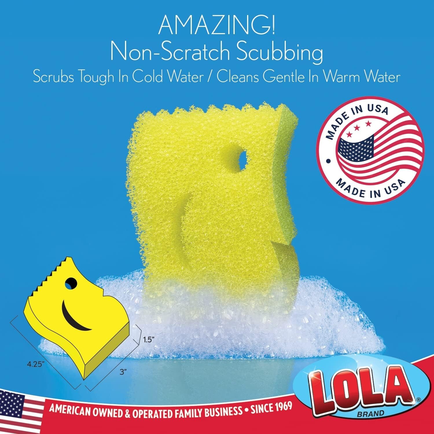 Lola Products Scrub Boss, Non-Scratch Scrubbing & Cleaning Sponge ( 9 Pack )…