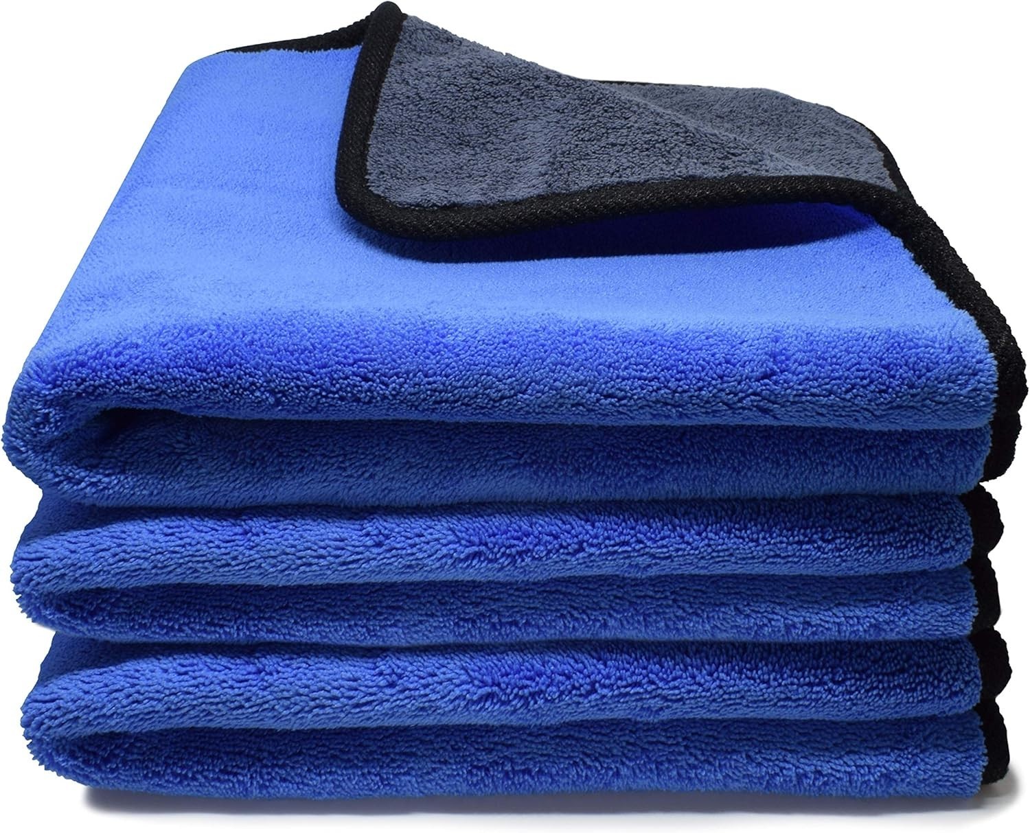 500 GSM Microfiber Cleaning Towels – 3 Pack, 12×12 Inches for Scratch-Free Shine