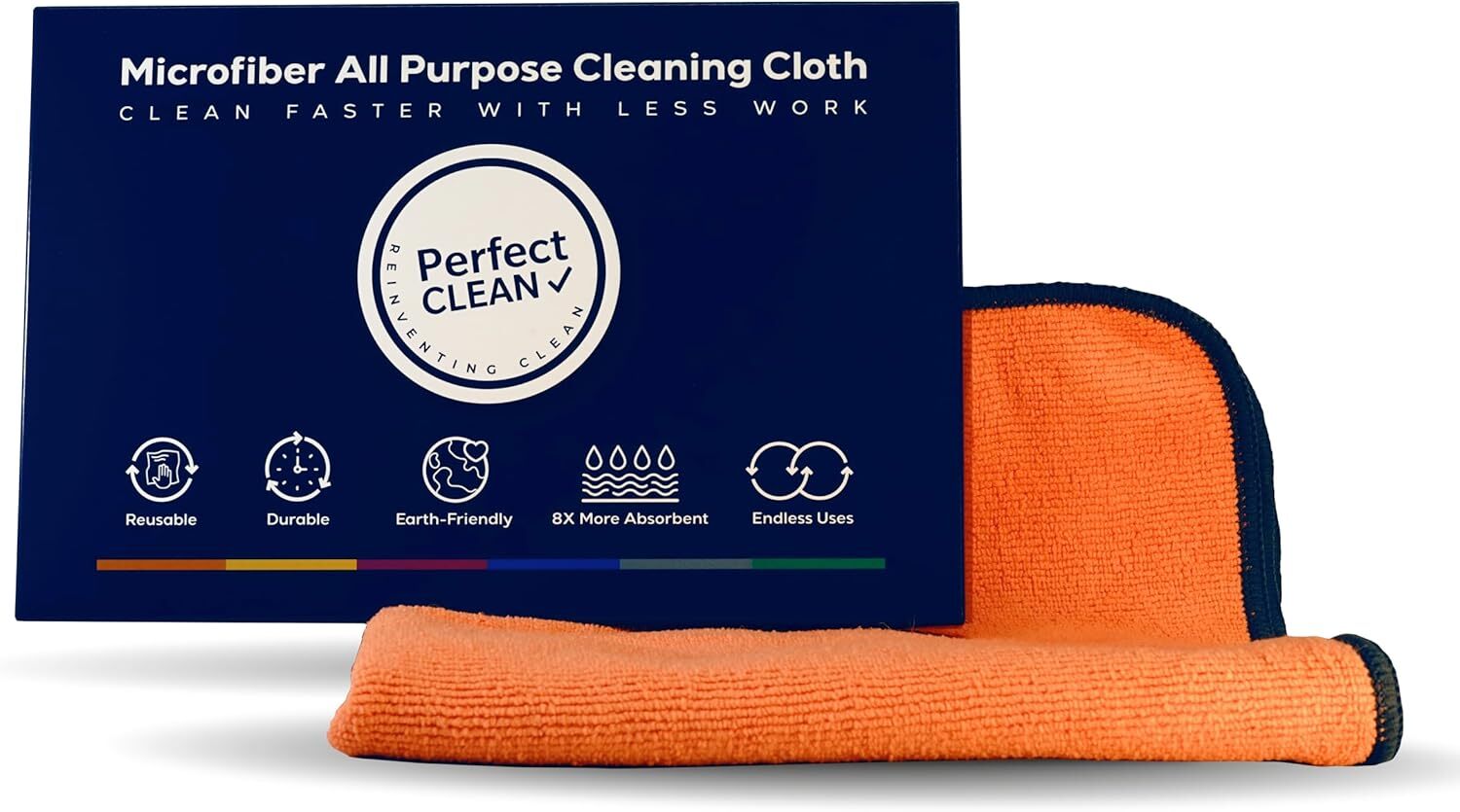 PerfectClean Microfiber Cleaning Cloth, Absorbent Cleaning Towels, 12”x12”